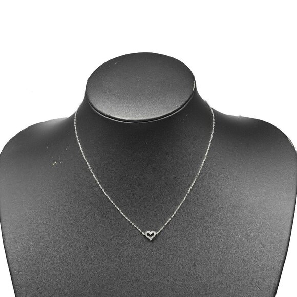 TIFFANY&Co. Sentimental heart Necklace Extra mini Pt950Platinum/diamond 2.... - Picture 2 of 8